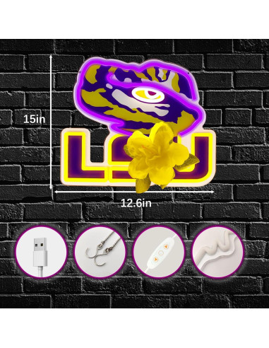 Cartel de Neón LED Pugna LSU 20x20 cm Decoración Dormitorio