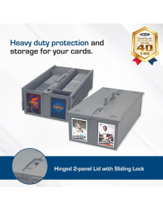Caja de Cartas Coleccionables BCW Gris - Almacenamiento 1600 Cartas 2