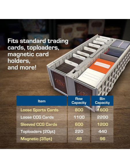 Caja de Cartas Coleccionables BCW Gris - Almacenamiento 1600 Cartas Caja de Cartas Coleccionables BCW Gris - Almacenamiento 1600 Cartas