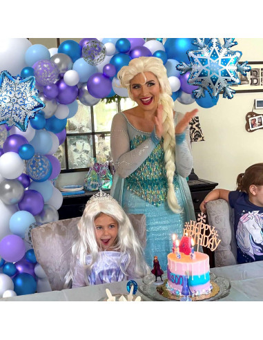 Kit de Arco de Globos Congelados Janinus 130PCS - Decoración de Invierno