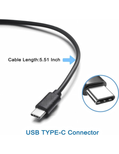 Paquete de 2 Convertidores DC a 5V 3A Tipo-C VanFeb