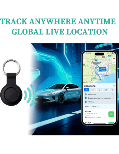 Paquete de 2 rastreadores GPS Aquilumen con llaveros - iOS