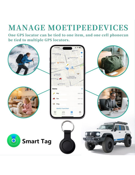 Paquete de 2 rastreadores GPS Aquilumen con llaveros - iOS Paquete de 2 rastreadores GPS Aquilumen con llaveros - iOS
