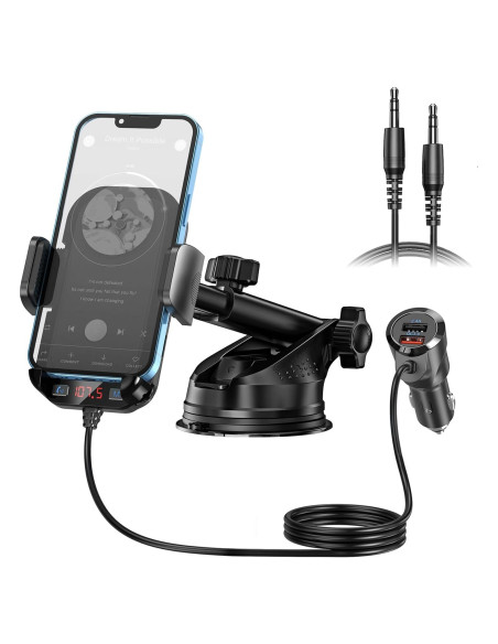 Adaptador de Coche Bluetooth 3 en 1 Magift A20 Pro - Carga Rápida QC3.0 Adaptador de Coche Bluetooth 3 en 1 Magift A20 Pro - Carga Rápida QC3.0