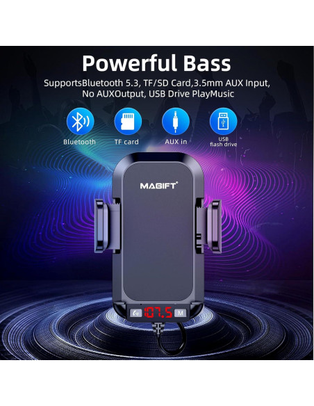 Adaptador de Coche Bluetooth 3 en 1 Magift A20 Pro - Carga Rápida QC3.0 Adaptador de Coche Bluetooth 3 en 1 Magift A20 Pro - Carga Rápida QC3.0