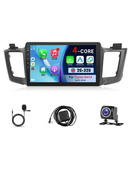 Radio Estéreo para Toyota RAV4 2013-2018 con Carplay y Android Auto Radio Estéreo para Toyota RAV4 2013-2018 con Carplay y Android Auto