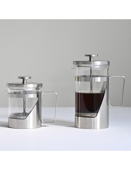 Prensa de Café HARIO THSV-4-HSV Plateada 600 ml Vidrio Acero Prensa de Café HARIO THSV-4-HSV Plateada 600 ml Vidrio Acero