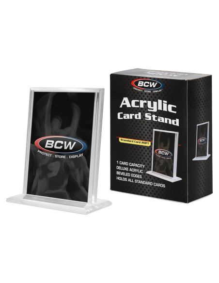 Soporte de Exhibición de Cartas BCW Acrílico Vertical 8.89x6.99cm Soporte de Exhibición de Cartas BCW Acrílico Vertical 8.89x6.99cm