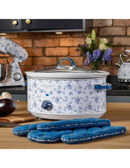 Olla de Cocción Lenta Laura Ashley 3.7L - Eficiente y Elegante Olla de Cocción Lenta Laura Ashley 3.7L - Eficiente y Elegante