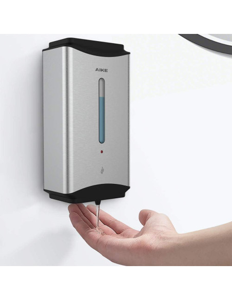Dispensador Automático de Jabón AIKE AK1206 1100ml Acero Inoxidable Dispensador Automático de Jabón AIKE AK1206 1100ml Acero Inoxidable
