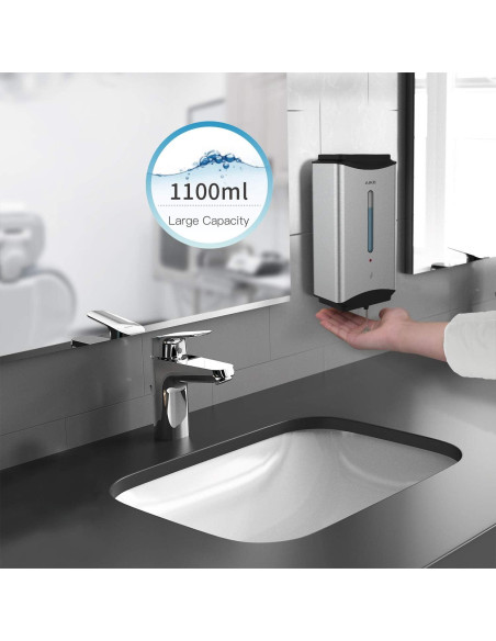 Dispensador Automático de Jabón AIKE AK1206 1100ml Acero Inoxidable Dispensador Automático de Jabón AIKE AK1206 1100ml Acero Inoxidable