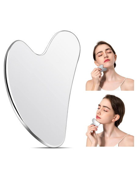 Herramienta Gua Sha Facial VGY de Acero Inoxidable 8.6cm Herramienta Gua Sha Facial VGY de Acero Inoxidable 8.6cm