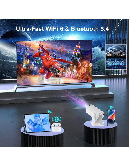 Proyector Mini YENOCK WiFi Bluetooth 4K Portátil HD 720P Proyector Mini YENOCK WiFi Bluetooth 4K Portátil HD 720P