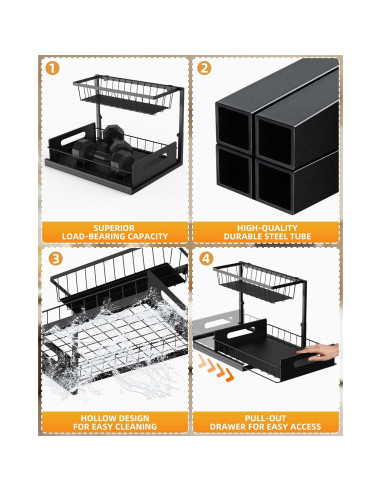Organizador de Metal Mythinglogic 2 Niveles para Fregadero