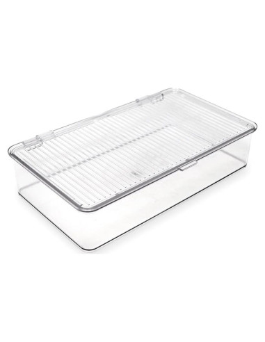 Contenedor Organizador Apilable Isaac Jacobs 27.3x16.5x6.1cm Transparente