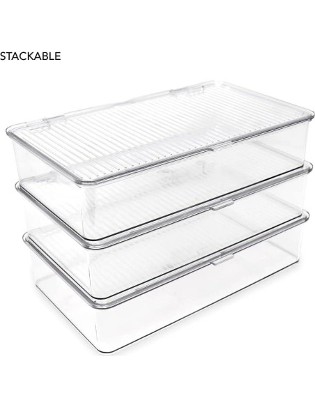 Contenedor Organizador Apilable Isaac Jacobs 27.3x16.5x6.1cm Transparente Contenedor Organizador Apilable Isaac Jacobs 27.3x16.5x6.1cm Transparente