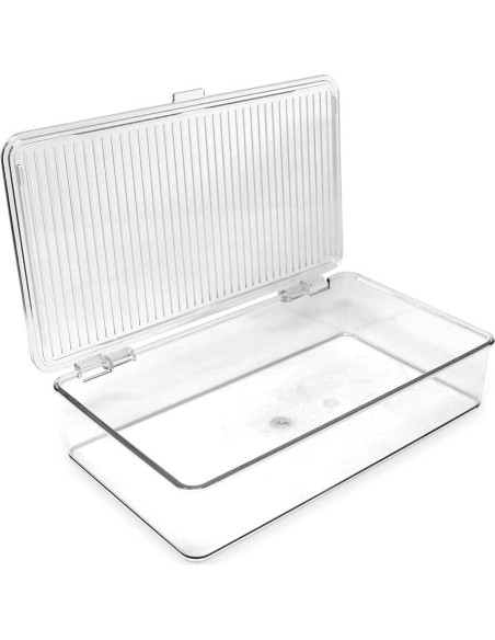 Contenedor Organizador Apilable Isaac Jacobs 27.3x16.5x6.1cm Transparente Contenedor Organizador Apilable Isaac Jacobs 27.3x16.5x6.1cm Transparente