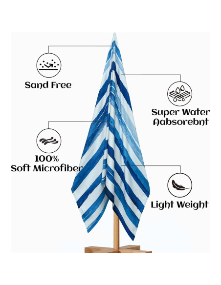 Toalla de Playa ROLJZTY Microfibra 152x76 cm Secado Rápido Toalla de Playa ROLJZTY Microfibra 152x76 cm Secado Rápido