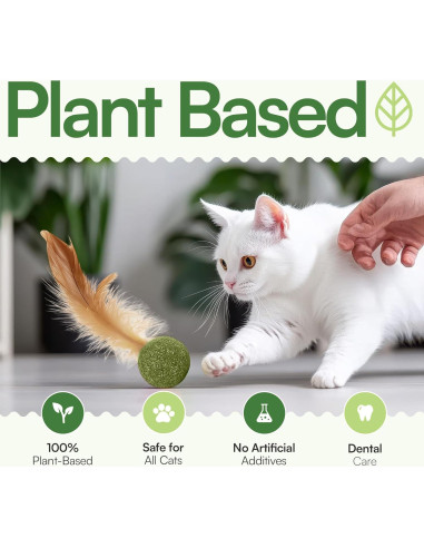 3 Pelotas de Hierba Gatera Bestpet - Juguete Natural para Gatos