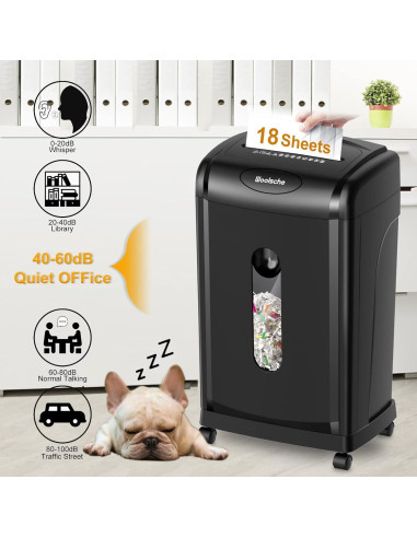 Destructora de papel Woolsche C330-18-1, corte cruzado 18 hojas