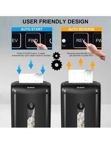 Destructora de papel Woolsche C330-18-1, corte cruzado 18 hojas