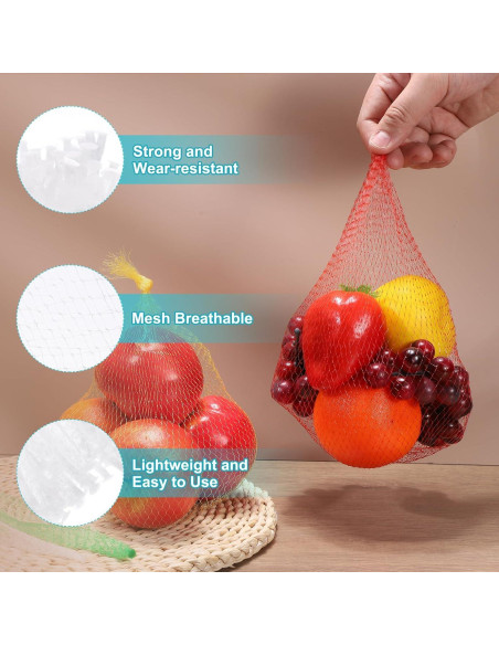 Bolsas de Malla Reutilizables uxcell 40cm 100 Pcs para Frutas y Verduras Bolsas de Malla Reutilizables uxcell 40cm 100 Pcs para Frutas y Verduras