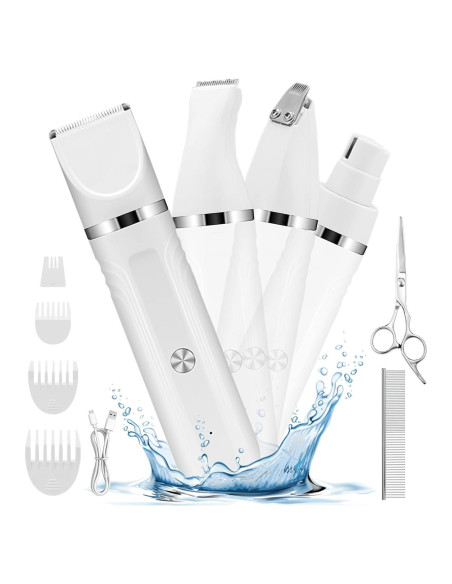 Kit de Aseo para Perros BENTFINE 4 en 1 Inalámbrico Bajo Ruido Kit de Aseo para Perros BENTFINE 4 en 1 Inalámbrico Bajo Ruido