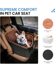 Asiento de Coche para Perros Pequeños Sangoodier 48x50cm 2