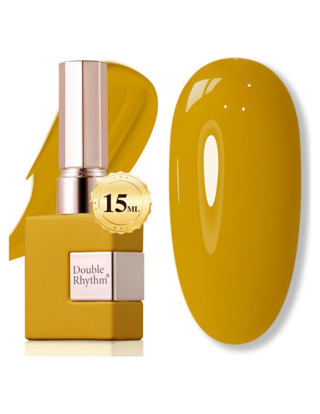 Esmalte en Gel Doble Ritmo 15ml Amarillo Salvia Duradero Esmalte en Gel Doble Ritmo 15ml Amarillo Salvia Duradero