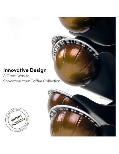 Carrusel de Cápsulas de Café Nespresso Vertuo 40 Cáp. Metal Negro