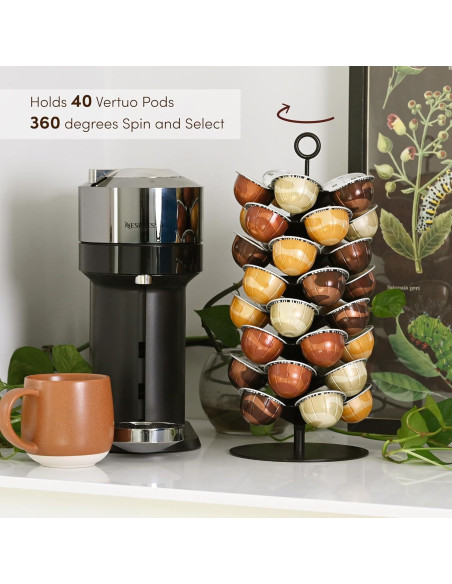 Carrusel de Cápsulas de Café Nespresso Vertuo 40 Cáp. Metal Negro Carrusel de Cápsulas de Café Nespresso Vertuo 40 Cáp. Metal Negro
