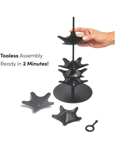 Carrusel de Cápsulas de Café Nespresso Vertuo 40 Cáp. Metal Negro