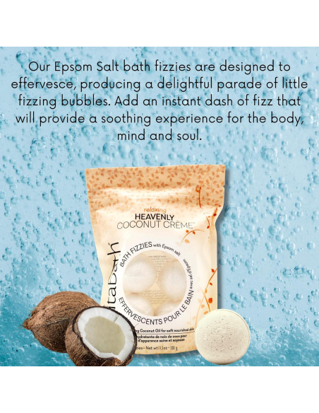 Vitabath Fizzies de Baño Crema de Coco 283.5g - 6 Unidades Vitabath Fizzies de Baño Crema de Coco 283.5g - 6 Unidades