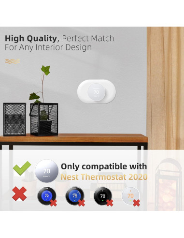 Cubierta de Pared para Termostato Nest 2020 Alerktify Nieve