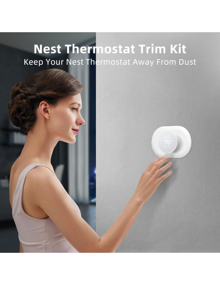 Cubierta de Pared para Termostato Nest 2020 Alerktify Nieve Cubierta de Pared para Termostato Nest 2020 Alerktify Nieve
