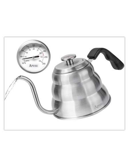 Hervidor de Cuello de Ganso Apusu 1.2L con Termómetro Hervidor de Cuello de Ganso Apusu 1.2L con Termómetro