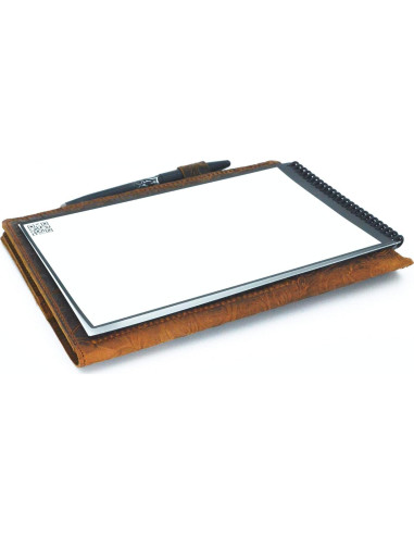 Cubierta de Negocios JJNUSA para Rocketbook Flip Cuero Marrón 15.2x22.4cm