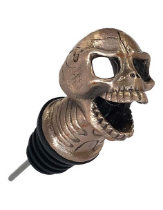 Vaso de Vino Calavera Cobre - Vertedor de Whisky Único