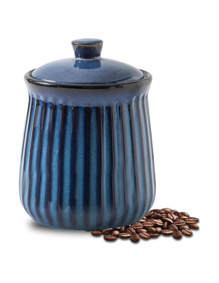 Tarro de Almacenamiento de Cerámica Hasense 35 oz Azul Hermético Tarro de Almacenamiento de Cerámica Hasense 35 oz Azul Hermético