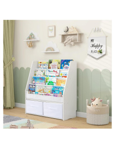 Estantería para Niños MallBest MB300-01, Madera Pino, Blanco