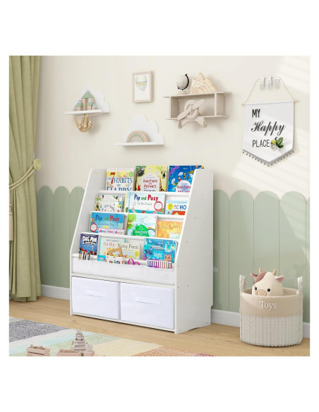 Estantería para Niños MallBest MB300-01, Madera Pino, Blanco Estantería para Niños MallBest MB300-01, Madera Pino, Blanco
