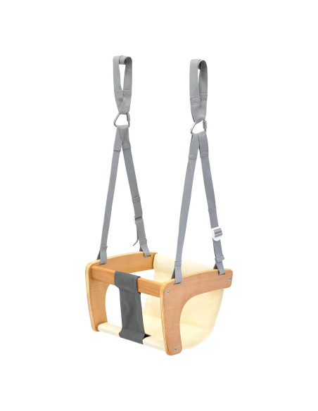 Silla de Columpio para Bebés AVDAR - Madera de Haya y Algodón 100% Silla de Columpio para Bebés AVDAR - Madera de Haya y Algodón 100%