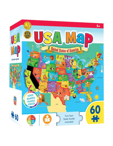 Rompecabezas Educativo MasterPieces 60 Piezas Mapa EE. UU.