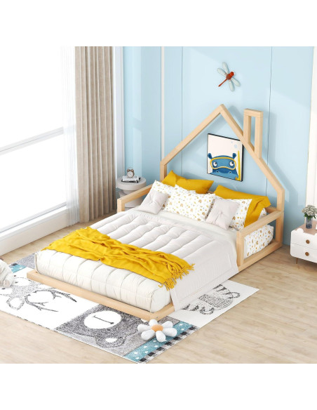 Cama de Suelo Completo MERITLINE con Cabecero Casa Natural Cama de Suelo Completo MERITLINE con Cabecero Casa Natural