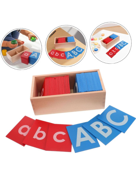 Tablero de Alfabeto Montessori de Madera 22x11.5cm para Niños Tablero de Alfabeto Montessori de Madera 22x11.5cm para Niños
