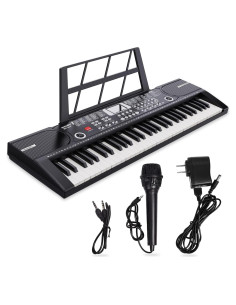 Piano Electrónico Digital 61 Teclas Wfhdtx con Micrófono y Altavoces