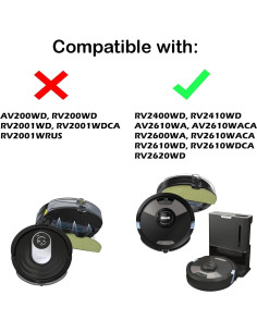 Juego de 4 Almohadillas de Reemplazo SCREENTRONICS para Aspiradora Robot Shark AI Ultra 2