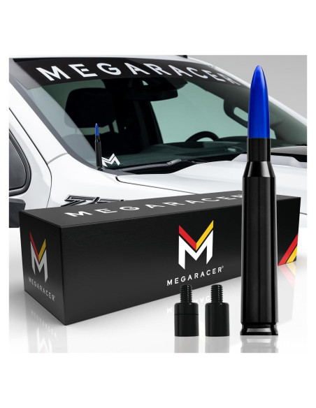Antena corta Mega Racer para Chevrolet Silverado 1999-2025 - 5.5" Antena corta Mega Racer para Chevrolet Silverado 1999-2025 - 5.5"