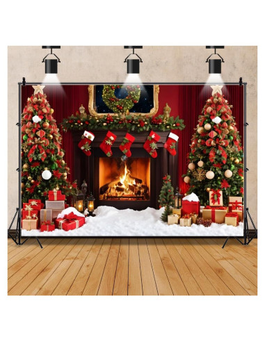 Fondo de Fotografía Navideño Mestiker 210x150cm Vinilo