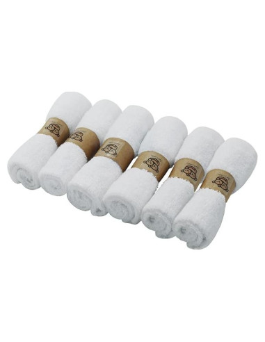 Toallitas de Baño Orgánicas Cuddles Alegres - 6 Piezas 25.4x25.4 cm